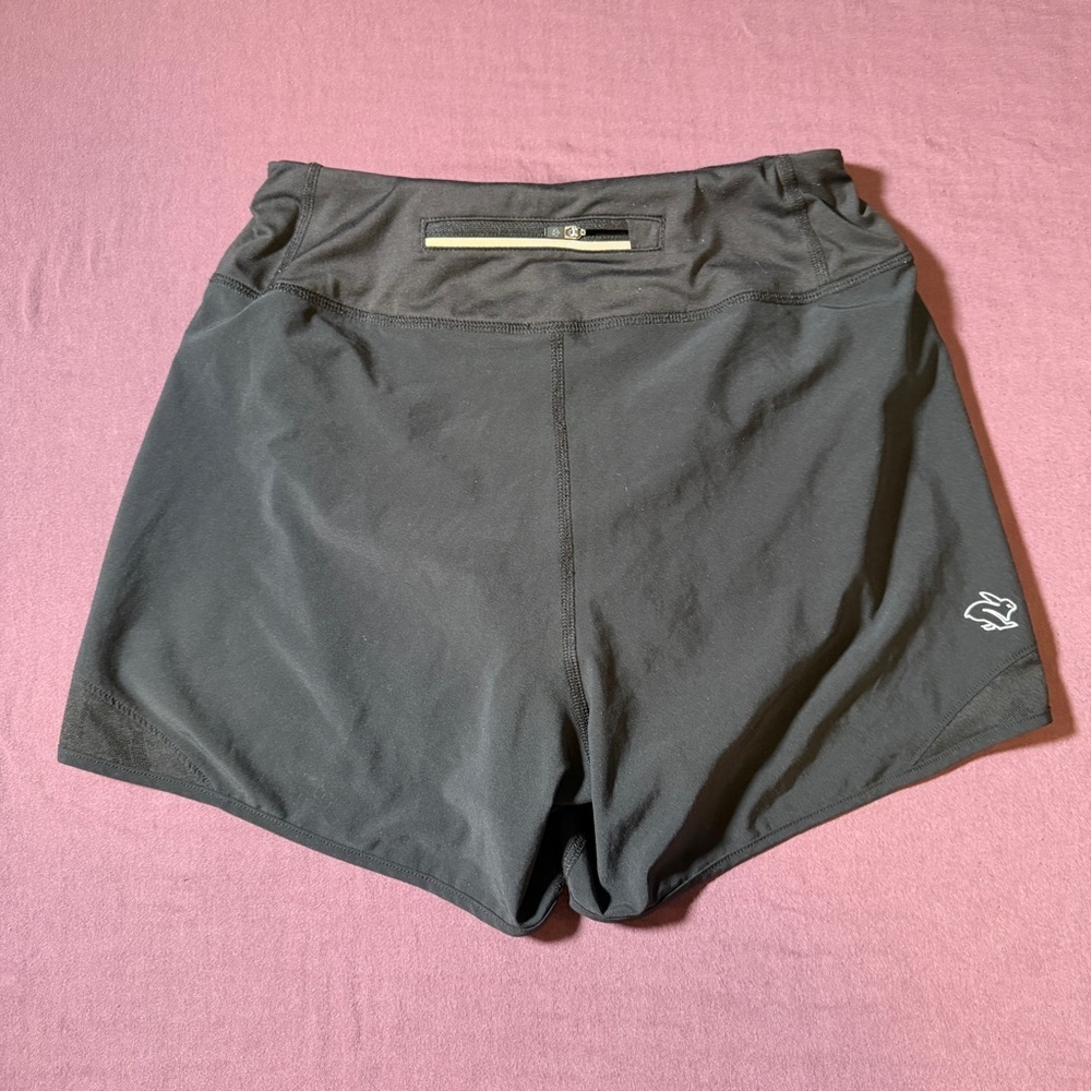 Rabbit Women's Hopper 4" Running Shorts in Black - Size XS - Picture 6 of 6